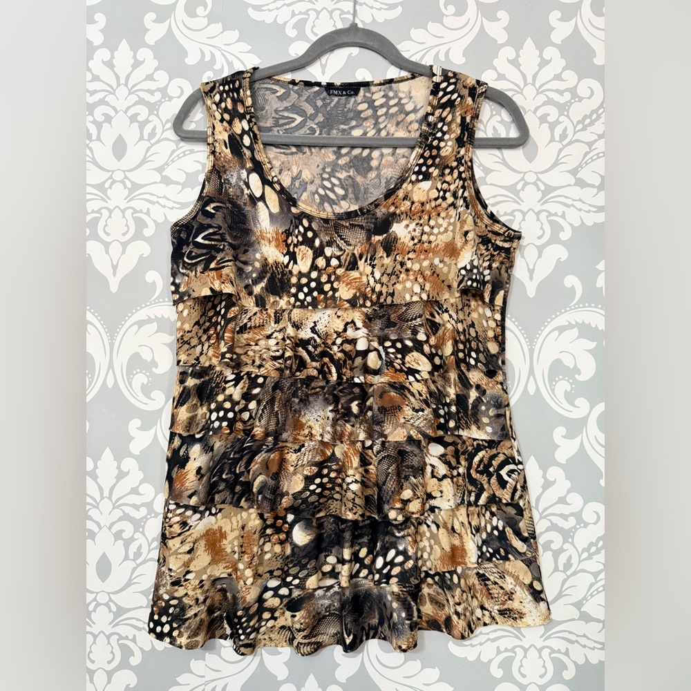 10/$25 • FMX Animal Print Layered‎ Tank